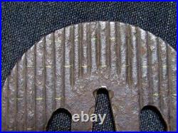 Japanese Antique Stripe Structure iron Gold Inlay Tsuba Sword Katana Guard Japan Japanese Antique Stripe Structure iron Gold Inlay Tsuba Sword Katana Guard Japan