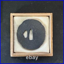 Japanese Antique Tsuba of Katana Iron Rare Design Vintage