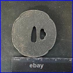 Japanese Antique Tsuba of Katana Iron Rare Design Vintage