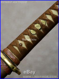 Japanese Military knife WW2 wakizashi Koshirae tsuba Busho samurai sword katana