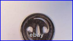 Japanese Samurai Sword Tsuba Tomoe Openwork With Box Wrought Iron Antique Used