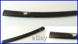 Japanese Samurai Sword Wakizashi Antique Edo Era Iron Tsuba Wooden Saya Katana