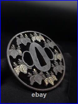 Japanese Sword 5-3 Kirimon Tsuba for Katana, Edo period antique, A100