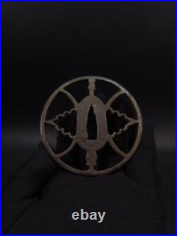 Japanese Sword Ritual Implements Tsuba for Katana, Edo period antique, A204 Japanese Sword Ritual Implements Tsuba for Katana, Edo period antique, A204