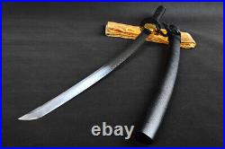Japanese Sword Samurai Katana Clay Tempered T10 Iron Tsuba Bo-hi Sharp Practise