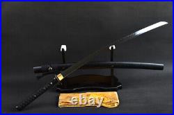 Japanese Sword Samurai Katana Clay Tempered T10 Iron Tsuba Bo-hi Sharp Practise