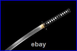 Japanese Sword Samurai Katana Clay Tempered T10 Steel Iron Tsuba Bo-hi Sharp