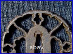 Japanese Sword Tsuba Arms Equipment Iron Openwork B