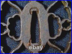 Japanese Sword Tsuba Arms Equipment Iron Openwork B