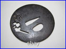 Japanese Sword Tsuba Excellent Product I-105 Iron Figure Unknown Ear Steel Good