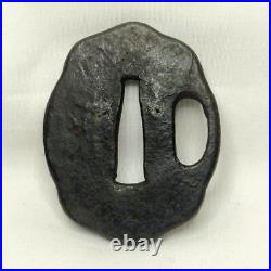 Japanese Sword Tsuba Sword Art Japanese Tanto Iron Base Middle Muromachi Period