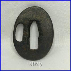 Japanese Sword Tsuba Tank Art Iron Edo Period Used Antique Japanese Sword Tsuba Tank Art Iron Edo Period Used Antique