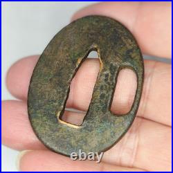 Japanese Sword Tsuba Tank Art Iron Edo Period Used Antique Japanese Sword Tsuba Tank Art Iron Edo Period Used Antique