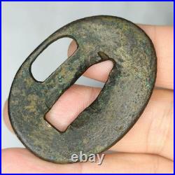 Japanese Sword Tsuba Tank Art Iron Edo Period Used Antique Japanese Sword Tsuba Tank Art Iron Edo Period Used Antique