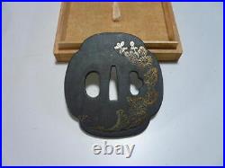 Japanese Sword tsuba Iron Iaido Udo Shrine Enryaku Chukyo 1200Th Anniversary F