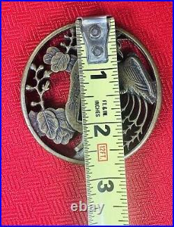 Japanese antique Tsuba Crane Design