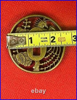 Japanese antique Tsuba Crane Design