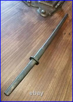 KABUTOWARI TSUBA IRON SWORD 15.7 inch Japanese Antique 18TH C EDO SAMURAI Weapon