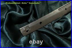 KOTO KATANA LATE MUROMACHI KANEMOTO ca. 1550's + BOHI Japanese Sword Tsuba