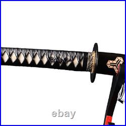 Kill Bill Samurai Katana Japanese Sword Manganese steel Iron Tsuba Hamon Sharp