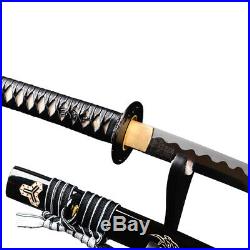 Kill Bill Samurai Katana Japanese Sword Manganese steel Iron Tsuba Hamon Sharp