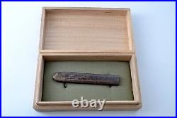 Kozuka Japanese antique iron Mumei shrimp design Edo era Kozuka Japanese antique iron Mumei shrimp design Edo era