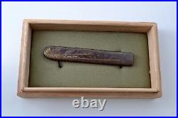 Kozuka Japanese antique iron Mumei shrimp design Edo era