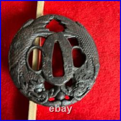 Rare Antique Iron Shachi-hoko Design Tsuba Edo period Sword katana from Japan Rare Antique Iron Shachi-hoko Design Tsuba Edo period Sword katana from Japan