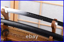 Real hamon Iron Tsuba katana Japanese sword folded steel clay tempered blade