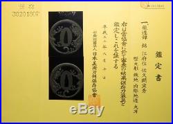 SUPERB NBTHK Certificated Dragon TSUBA SIGNED 18-19thC Japanese Edo Antiquque