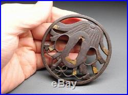 SUPERB Rare motif SAIHAI TSUBA 18-19thC Japanese Edo Samurai Koshirae Antique
