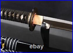 Sharp Blade Japanese Samurai Katana Sword Full Tang Engroove Iron Tsuba Practise