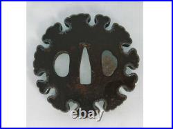 Snow crystal Antique TSUBA Samurai Sword guard Japanese Katana Blade 232-10