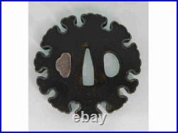Snow crystal Antique TSUBA Samurai Sword guard Japanese Katana Blade 232-10