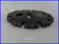 Snow crystal Antique TSUBA Samurai Sword guard Japanese Katana Blade 232-10
