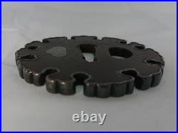 Snow crystal Antique TSUBA Samurai Sword guard Japanese Katana Blade 232-10