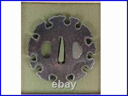 Snow crystal Antique TSUBA Samurai Sword guard Japanese Katana Blade 232-10
