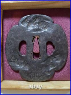 Sword Tsuba Wooden Tsuba Type Iron Tsuba Period Item Antique