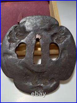 Sword Tsuba Wooden Tsuba Type Iron Tsuba Period Item Antique