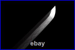 T10 Steel Clay Tempered with Hamon Handmade Katana Sword Cherry Blossom Tsuba Re T10 Steel Clay Tempered with Hamon Handmade Katana Sword Cherry Blossom Tsuba Re