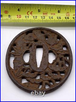 TSUBA Craft Technique Japanese Sword Guard Old Antiques Special Items
