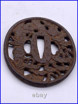 TSUBA Craft Technique Japanese Sword Guard Old Antiques Special Items