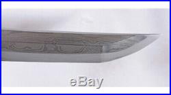 Tanto Damascus 1095 Carbon Steel Japanese Short Sword Iron Dragon Tsuba Sharp