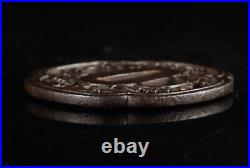 Tsuba Antique Japanese Sword Parts Shoami Iron Ground Ground Ivy Design Samurai Tsuba Antique Japanese Sword Parts Shoami Iron Ground Ground Ivy Design Samurai