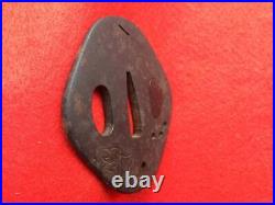 Tsuba Japanese Sword Guard Pine Needle & Leaf Engraved Iron Antique from Japan Tsuba Japanese Sword Guard Pine Needle & Leaf Engraved Iron Antique from Japan