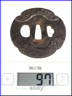 Tsuba Japanese Sword S72 Pine Pattern Iron