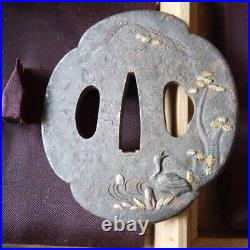 Tsuba Japanese Sword Unnamed Iron Quince Shape