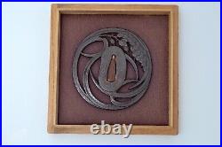 Tsuba Japanese antique Iron ear of rice openwork Edo era