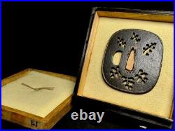 Tsuba Japanese antique sword Paulownia Openwork Samurai Katana Bushi Japan Tsuba Japanese antique sword Paulownia Openwork Samurai Katana Bushi Japan