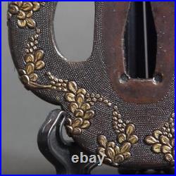 Tsuba Mino Copper fish sanctuary with Box Japanese Iron Sword Guard Tsuba Mino Copper fish sanctuary with Box Japanese Iron Sword Guard